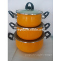 Non-stick Carbon steel enamel casserole sets insulated casserole set enamel dinnerware set